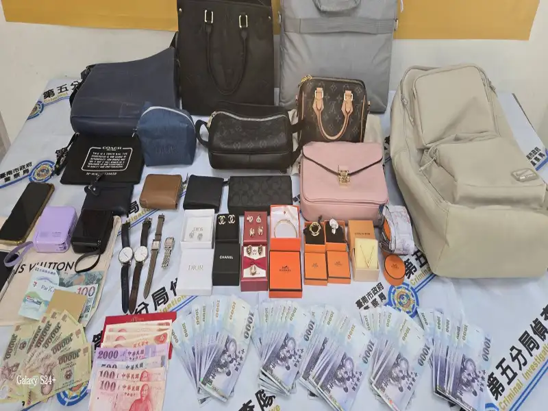 臺南警破獲闖空門大盜　查扣HERMES等名牌贓物