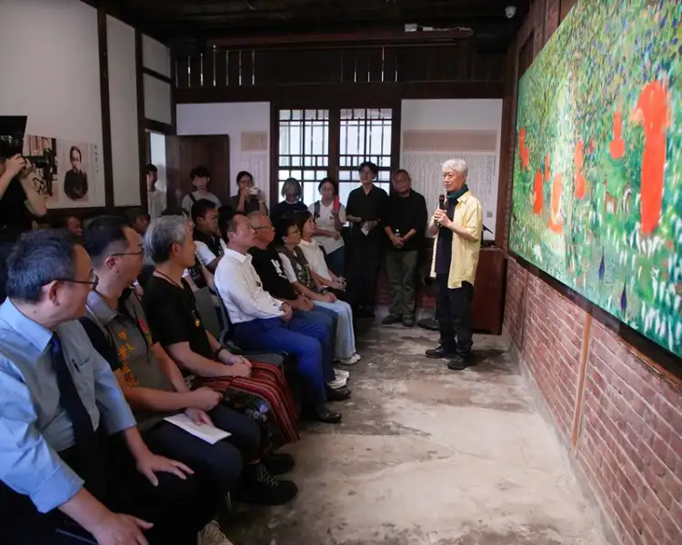 蔣勳「祇樹給孤獨園」新港登場  420公分巨幅油畫震撼亮相