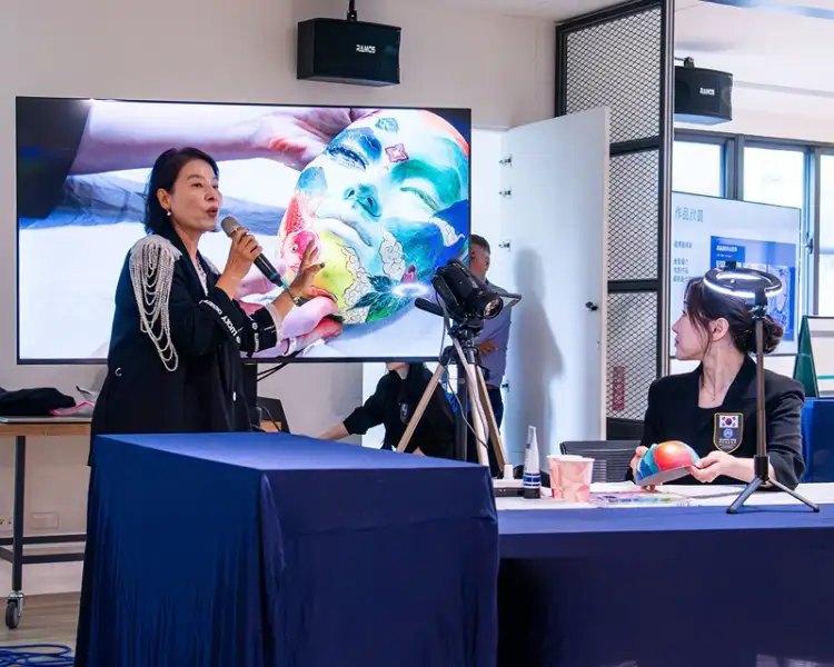 韓國教授來台秀技法  嘉藥師生玩出粧藝新創意