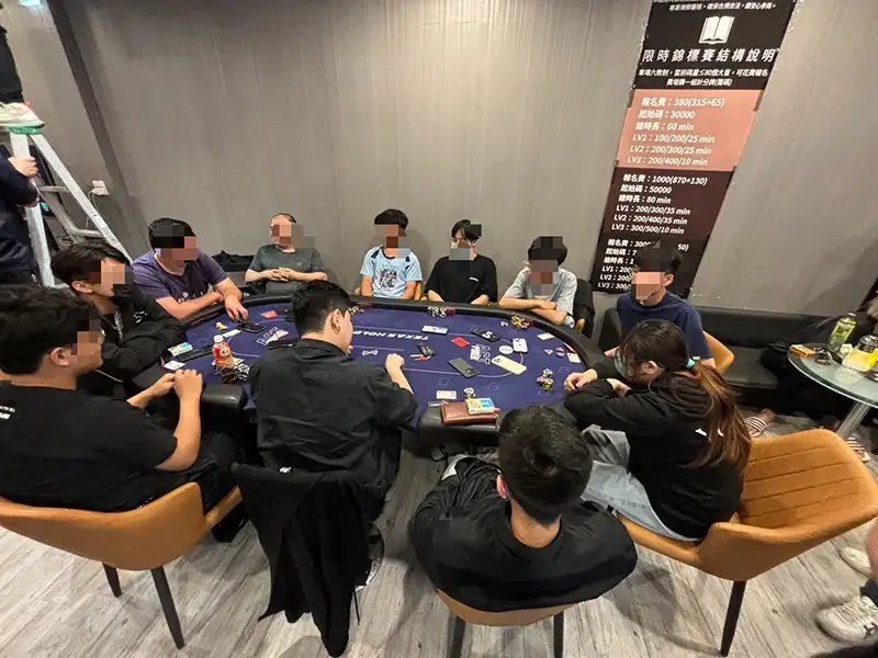 假競賽真賭博！桌遊館遭查獲 21人移送法辦