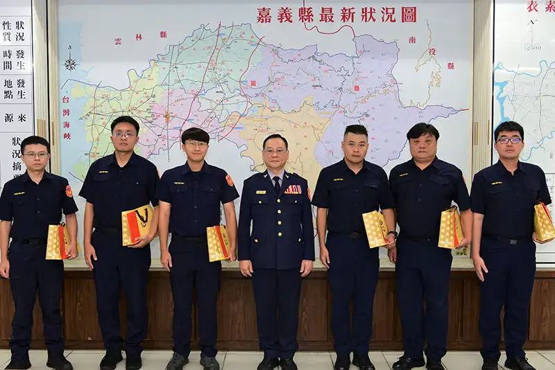 嘉義縣警察局肯定優良事蹟　6員警獲表揚樹立楷模